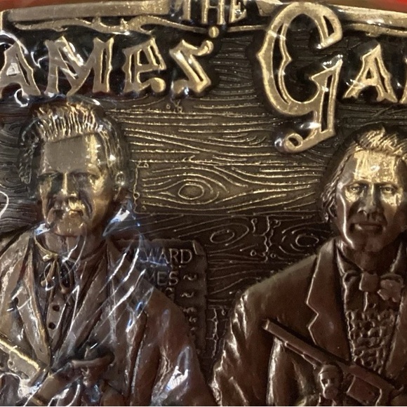 Vintage The James Gang Jesse James Belt Buckle 1980's Solid Brass Still Sealed - Picture 6 of 8